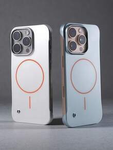 适用于 Air 17/16/15/14/13/12/11 Pro Max Plus 的新款奢华金属漆磁吸无线充电保护壳,超薄无边框散热保护套 - 淺藍色 - 查看 4