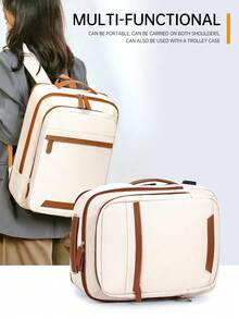 40L 尼龙休闲笔记本电脑背包，随身旅行包，男女通用，航空公司认可的个人物品包 40x30x20cm，周末旅行背包，大学，办公室 - 彩色 - 查看 5