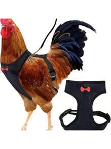 1pc Poultry Chicken Duck Goose Harness Vest With 1pc Adjustable Breathable Leash