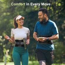 Ergonomic Back Brace For Lower Back – Adjustable Lumbar Support Belt With 3D Padding, For Men & Women - Black - View 7