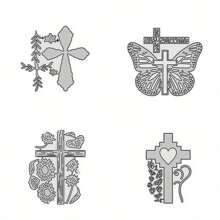 New Butterfly, Sunflower, Heart, Floral Cross Metal Cutting Molds, Suitable For Background Decoration, Greeting Cards, Scrapbook DIY Production, Handmade Creation