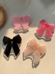 1pc Bow-Knot Phone Holder, Suitable For Any Smartphone, Retractable Air Cushion Stand, Adhesive Tabletop Slouchy Bracket