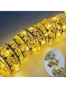 1-częściowy sznur świetlny w kształcie wstążki choinkowej, zasilany bateriami LED (baterie nie są dołączone), światło stałe/migające, girlanda ze wstążki choinkowej, odpowiednia do domu, na imprezę świąteczną, do wewnątrz i na zewnątrz, dekoracja świąteczna, Święto Dziękczynienia, Boże Narodzenie, dekoracja zimowa, dekoracja świąteczna, wystrój XMAS, choinka, prezent, dekoracja na Święto Dziękczynienia, ślub, wystrój domu, wystrój domu, wystrój jesienny, wystrój jesienny, dekoracje urodzinowe, prezenty, artykuły imprezowe, do wewnątrz i na zewnątrz, ogród, dekoracje świąteczne, dekoracje festiwalowe, dekoracje na Halloween, dekoracje ścienne, ozdoby na Halloween, dekoracje świąteczne, dekoracje XMAS, choinka, prezent, dekoracja na Święto Dziękczynienia, ślub, wystrój domu, wystrój domu, wystrój jesienny, dekoracje jesienne, dekoracje urodzinowe, prezenty, artykuły imprezowe, do wewnątrz i na zewnątrz, ogród, dekoracje świąteczne, dekoracje festiwalowe, dekoracje na Halloween, dekoracje