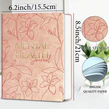 120 Days Women's Mental Health Journal | Anxiety & ADHD Guided Self-Care Planner With Mood Tracker | A5 Size Pale Green