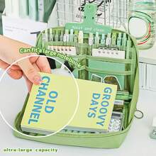 Estojo de lápis de grande capacidade com 12 camadas, caixa de armazenamento de papelaria de alta aparência, bolsa de cosméticos estilo ins, bolsa para lápis, material escolar e de escritório