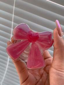 1pc Bow-Knot Phone Holder, Suitable For Any Smartphone, Retractable Air Cushion Stand, Adhesive Tabletop Slouchy Bracket