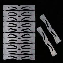 12pcs Reusable Eyebrow Template Eyebrow DIY Eyebrow Trimmer Novice Quick Eyebrow Trimming Tool Portable Makeup Accessories Bedroom Travel Essentials Cheap Make Up Set For Women Eyebrow Shaping Kit,Eyebrow Stencil,Laminated Eyebrows,Eyebrow Shaping Tools,Cheap,Stocking Stuffers,Makeup,Makeup Tools,Cheap Stuff,Gifts,Gifts For Women,Christmas Gifts - Clear - View 11