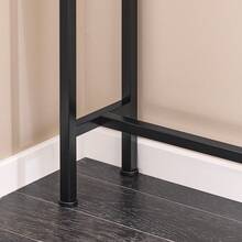 SoBuy Vintage Console Table Metal Hallway Table Decorative Table Sideboard Side Table W X H X D Approx. 120 X 65 X 20 Cm Natural & Black FSB19-E - Black - View 7