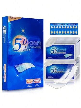 PAORPEVM Tiras blanqueadoras de dientes 3D/5D/9D, 14/28/56 tiras blanqueadoras profesionales, elimina manchas de los dientes - Menta, hay 2 piezas en 1 bolsa