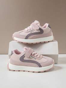 1双儿童运动鞋，2025年春秋季，男童休闲运动鞋，新款低帮女童白色休闲鞋，软底百搭运动鞋 - 粉色 - 查看 5