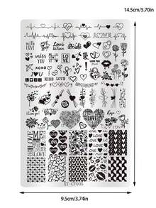 1 Peça Placa de Carimbo de Arte de Unhas, Edição Limitada do Ano da Cobra, Fogos de Artifício Estilo Chinês, Modelo de Carimbo de Unhas com Padrões Florais, Placa de Carimbo de Arte de Unhas, Placa de Carimbo de Gel de Unhas, Floco de Neve, Pinguim, Bambu, Pássaro, Grade, Batimento Cardíaco, Coração, Letra, Lábio, Rosa, Figura, Estampa Xadrez Francês Ferramenta de Arte de Unhas