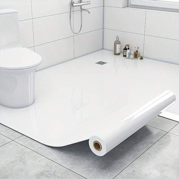 1 Roll Up Floor Sticker, Available In Various Styles, Durable, Marble Pattern, Peel And Paste, Wallpaper, PVC Material, Removable, Suitable For Countertop Furniture Renovation, Bedroom, Bathroom, Waterproof And Dirt Resistant, Ideal For Pet Damage Floor Repair, Home Decoration