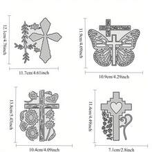 New Butterfly, Sunflower, Heart, Floral Cross Metal Cutting Molds, Suitable For Background Decoration, Greeting Cards, Scrapbook DIY Production, Handmade Creation