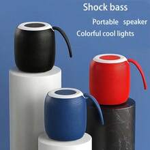 [Portable Wireless Speaker] Wireless Portable Speaker | Enhanced Bass, High-Definition Sound, Built-In Battery, Light Gradient | Suitable For Outdoor Sports, Travel, Camping, Men's Gifts, Valentine's Day Gifts - 黑色 - 查看 2