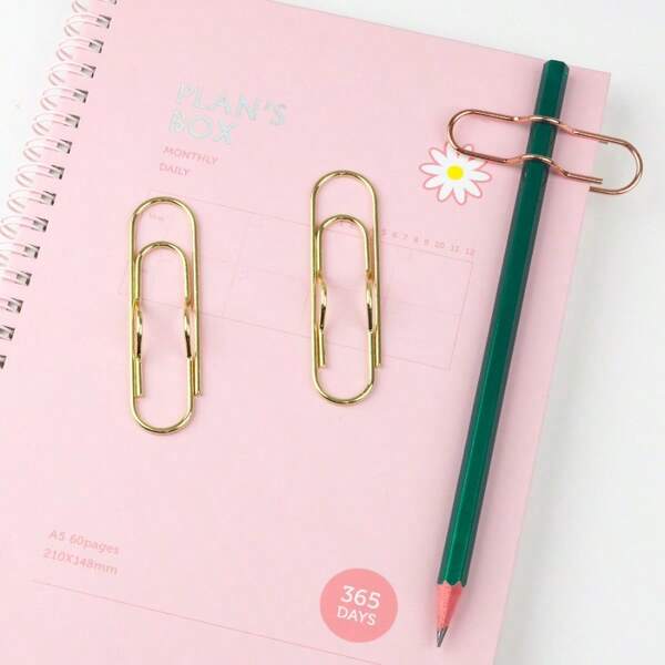 Multi-Color Notebook Creative Love Pen Clip Metal Fixing Buckle Portable Pencil Pen Clip Pen Insert Paper Clip 5 Packs, Random Color