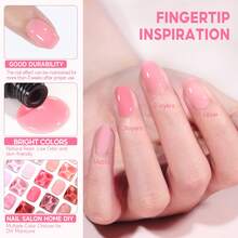 COSCELIA 25PCS Gel Nail Polish Set 22 Colors With 3 Base And Top Coats Soak Off UV LED For Spring Summer Home Manicure Gift For Vacation - Misty Lcy Tea - View 3
