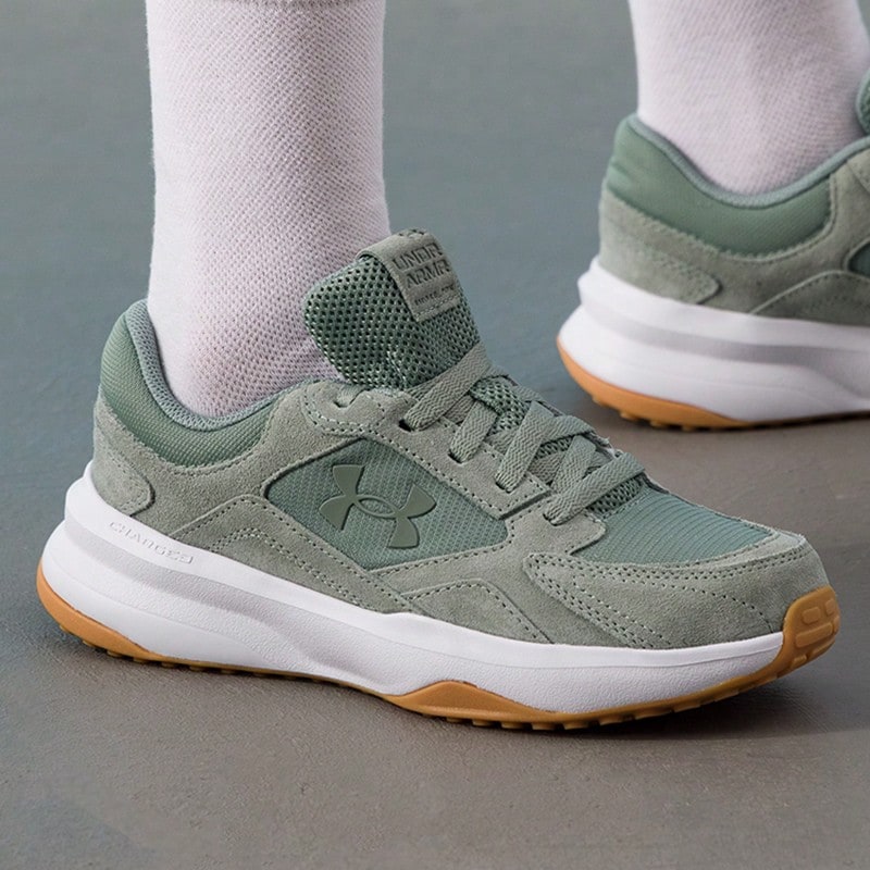 Under Armour Zapatillas deportivas retro y transpirables con suela gruesa, zapatos para entrenamiento de fitness y correr