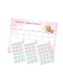 Geschlechts-Enthüllungs-Partyspielposter, Duschutensilien, Atmosphärendekoration, Requisiten, Mutterschaftskalender-Schild für Jungen oder Mädchen, Jahrestags-Geschenkparty-Dekoration, Gästebuch-Aufkleber, Geburtstags-Party, Hochzeitsgeschenk, Bridal-Shower-Party, Abstimmungsposter, Heimparty, Ankunftsdatum