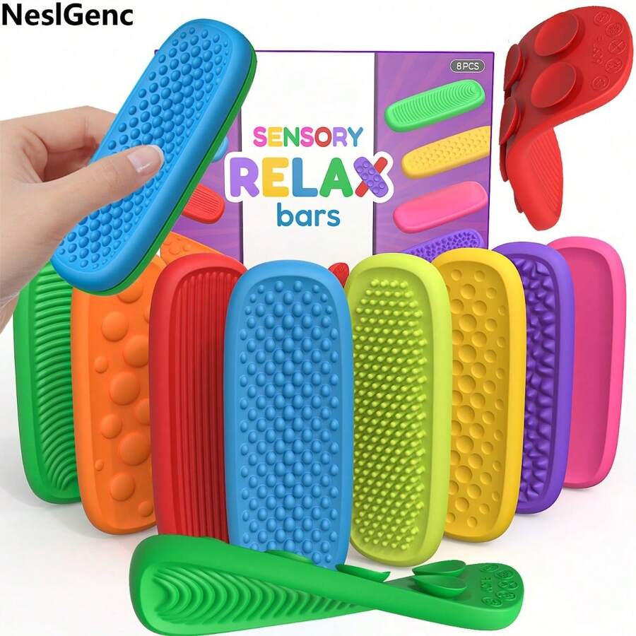 [Đồ chơi thư giãn Fidget] Đồ chơi cảm giác Fidget NESLGENC gói 4/8/16 | Đồ chơi thư giãn có giác hút, silicon bền, 6 màu sắc rực rỡ giúp thư giãn, giảm căng thẳng và lo âu