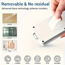 1 Roll Super Strong Double-Sided Transparent Tape, Waterproof And Reusable, Suitable For Kitchen And Bathroom Items - Multicolor - View 7