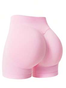 3 PCS Women's High Waist Yoga Exercise Skinny Hip Wide Belt Shorts, Seamless Knit Heart Hip Wrap Pants, Outdoor Gym Running Fitness Pants Breathable High Stretch Cycling Pants