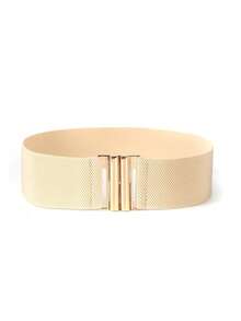 Cuiwrgrs 3pcs/1pc Women's Elastic Waist Belt, Decorative Dress Belt, Stretchy Wide Waist Band, Minimalist & Versatile - 多色款二 - 查看 21