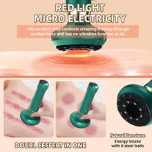 1件装身体刮痧按摩器，拔罐按摩套装，拔罐机，12种吸力模式橘皮组织按摩器，12档电动真空拔罐按摩器，可充电无线，智能拔罐按摩器，适用于手臂、腿部、背部，家用，万圣节、圣诞节、生日的完美礼物