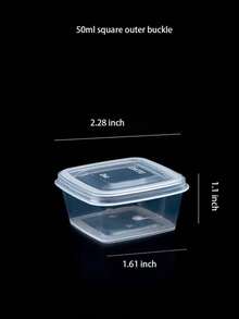 25/50pcs Disposable Sauce Cups With Lids, Takeout Dipping Sauce Containers For Chili, Garlic, Pickles, Passion Fruit Dip