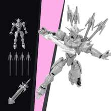 活动人偶模型套装 6 件装 - 带配件的铰接式人偶，适合 3-6 岁儿童的创意 DIY 玩具套装，ABS 材质 - 彩色 - 查看 25