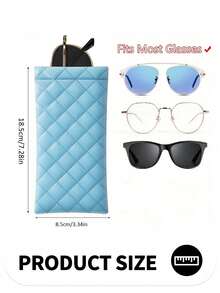 1pc Portable Squeeze Eyeglasses Case Pu Leather Soft Sunglasses Bag , Five Colors Available - Soft PU Leather Soft Eyeglasses, Sunglasses Bag, Pocket Phone Eyeglasses Storage Bag, Waterproof Durable Protective Eyeglasses Container, Perfect For Halloween/Christmas Gift Giving