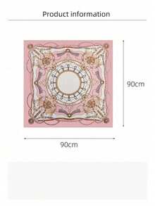 女士印花头巾，时尚户外头巾，适合春、夏、秋季，可用作头巾、领巾、衬里、服装配饰、方巾，用于包裹和装饰头部，也可用作发饰。 - 彩色 - 查看 5