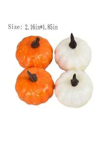 12pcs/24pcs/Realistic Pumpkin Decor Accents - 50pcs Artificial Maple Leaves, Suitable For Halloween, Thanksgiving And Autumn Celebrations - Multipurpose Home And Party Decorations, Halloween Decor, Home Decor, Office Desk Ornaments