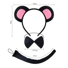 新品热销时尚个性饰品爆款鼠耳头饰舞台表演游戏配件创意道具批发卡通可爱动物头饰套装万圣节 - 彩色 - 查看 1