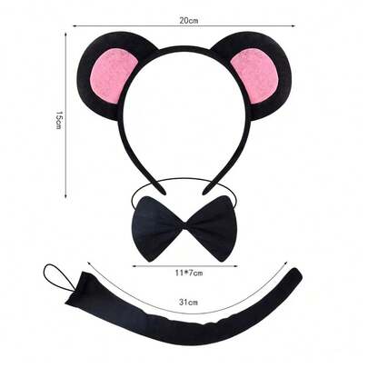 Neuankömmling Stilvoller personalisierter Charm Explosions Maus Ohren Haarreif, Bühnenauftritt Spiel Zubehör Kreative Requisiten Cartoon Niedliches Tier Kopfschmuck Set Halloween