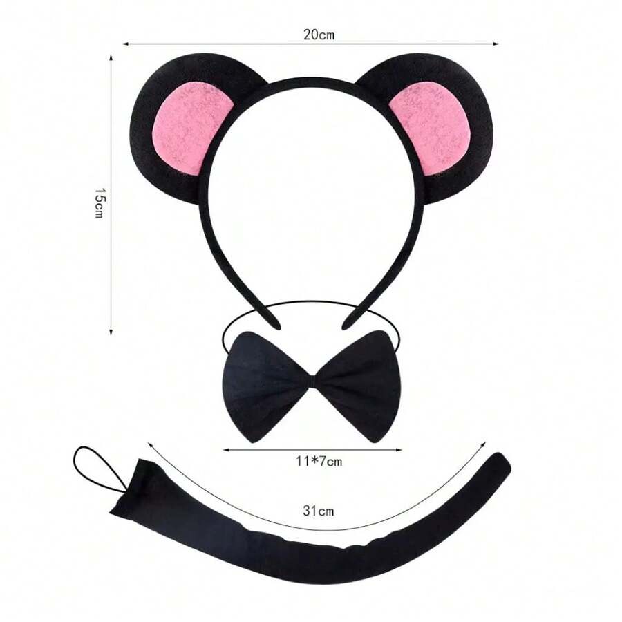 新品热销时尚个性饰品爆款鼠耳头饰舞台表演游戏配件创意道具批发卡通可爱动物头饰套装万圣节 - 彩色 - 查看 1