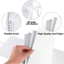 8x8 Inch Scrapbook Album Small Photo Album DIY Scrapbook White Thick Kraft Paper Memory Book Scrap Book Photo Albums For Couple  Wedding Family 55JTB8C20WHE