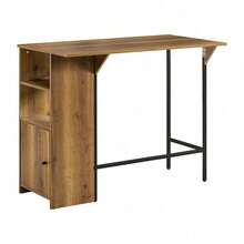 SoBuy Breakfast Bar Table, Wall Mounted Desk, Breakfast Bar FWT98-PF - 灰色 - 查看 3