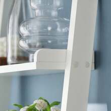 SoBuy Modern 5 Tiers Ladder Shelf Bookcase, Storage Display Shelving Wall Shelf, 189x56cm, White, FRG17-W