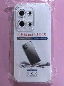 Transparent Four-Corner Anti-Fall Protective Case, Applicable For OPPO/OnePlus Series Smartphones, Transparent Four-Corner Anti-Fall Phone Case, Phone Case, Phone Protective Cover, Phone Shell, Phone Cover, Anti-Drop Phone Case, Transparent Phone Case, Minimalist Phone Case, Solid Color Phone Case, Transparent Phone Case, TPU Anti-Fall Phone Case (Military-Grade Anti-Drop)