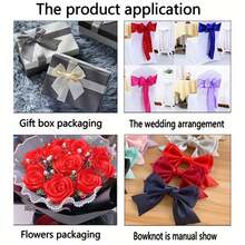 1 卷 0.6/4 厘米宽缎带，适用于发饰、蛋糕烘焙、包装 - 粉色 - 查看 6