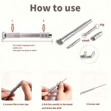 5/6pcs Leather Sewing Needle Set With Replaceable Needles - DIY Leather Craft, Sewing Tools, Practical Metal Tool Kit, Multi-Function Shoe Repair & DIY Handcraft Tool Kit, Sewing Accessories, Multi-Purpose Shoe Repair Tool Kit, Punching & Stitching Needles