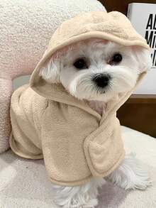 1 Piece Hooded Pet Bathrobe, Available In Multiple Sizes And Colors, Pet Towels, Dog Towels, Cat Towels, Super Absorbent And Quick Dry Towels For All Pets, Dogs And Cats, Large Dog And Cat Drying Towels, Adjustable Pet Bath Robes, And Dog Dryer For Dogs And Cats, Pet Supplies - Multicolor - View 7