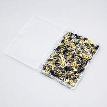 120pcs/Box Black And White Mini Stainless Steel Pins For DIY Clothing And Handicrafts Accessories Dress Accessories Pin For Clothes Bag Charm School Office Accessories Shirts Jacket Jewelry Christmas Halloween