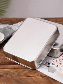 1pc/2pcs Stainless Steel Rectangular Baking Pans, Square Shape, Non-Stick, Durable, For Tiramisu, Lasagna, And Desserts,Kitchen Accessories, Meal Preparation, Restaurant Tools,New Year Decorations,Halloween Gifts, Home Decorations, Christmas Gift Boxes - Multicolor - View 10