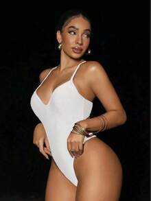 1 Piece Springbreak Women's Swimsuit - 白色 - 查看 1