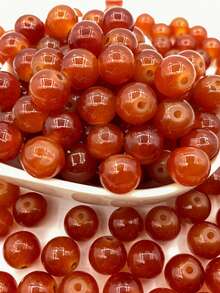 Ca. 60 Stücke 8mm klassische einfarbige Glasperlen für DIY Schmuckherstellung, geeignet für Armbänder, Halsketten, Alltagsmode