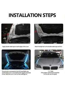 Super Bright Led Car Hood Daytime Running Light Strip Scan Lighting Decoration Auto Ambient Neon Lamp Atmosphere Backlight 12V