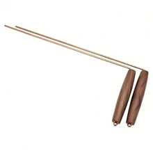 铜质探测棒套装 - 天然胡桃木手柄，黄铜材质，用于探测鬼魂、水灵、灵媒、金银巫术等灵异现象 - 鏽棕色 - 查看 3
