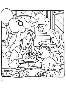 Livro de colorir "Gatos e Chocolate Quente" com 48 páginas, adequado para adultos e crianças, com desenhos ousados e simples, ideal para relaxar. Pode ser usado como presente de Natal, Halloween, aniversário, Dia das Crianças, material escolar e para a volta às aulas. [Essencial para pintura à mão] Livro de colorir, sem necessidade de decalque, basta pintar. - Multicolorido - Ver 6