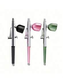 1pc Convenient Single-Action Air Brush Pen, 0.3mm Nozzle, With Metal Spray Bottle, Home High-Pressure Oxygenator Accessory, Moisturizing Spray Pen, Suitable For Models, Nail Art, Automotive Painting, Beauty Spray Tools, DIY Crafts Gifts - Multicolor - View 3